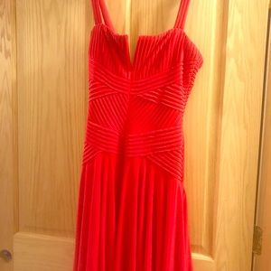 Calvin Klein red knee length dress
